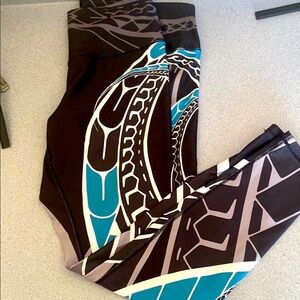 NoMinOu Leggings Indigenous Artist Size XL Artwork Clothing Design